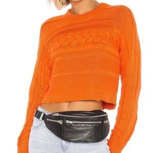 EUC RTA Women's Orange Cable Knit Sweater